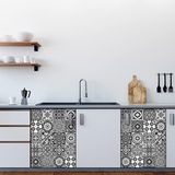 Ambiance Sticker Zelfklevende tegelmuurstickers voor keuken en badkamer - 30 HORTELANO meubeltegelstickers - 30 stickers 10x10cm