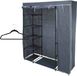 Storage solutions Koopman International Mobiele kledingkast - incl 8x kledinghangers - opvouwbaar - grijs - 167 x 141 cm