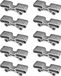 Porte-lattes - Jeu de 10 - 38 x 12 mm - Caoutchouc - Gris