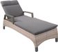 In And Outdoormatch Ligstoel - 162x70x101 cm - Beige aluminium - Taupe riet