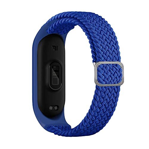 yanghongyua De nylon armband is geschikt voor Xiaomi Mi Band 6/5/4/3, de gesp kan op elke maat worden ingesteld en de nylon armband is geschikt voor Xiaomi Mi Band 6/5/4/3., Blauw, Robuust, duurzaam, flexibel