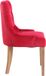 CLP Aberdeen Set van 4 eetkamerstoelen - Zonder armleuning - Hout - Fluweel - rood antiek licht