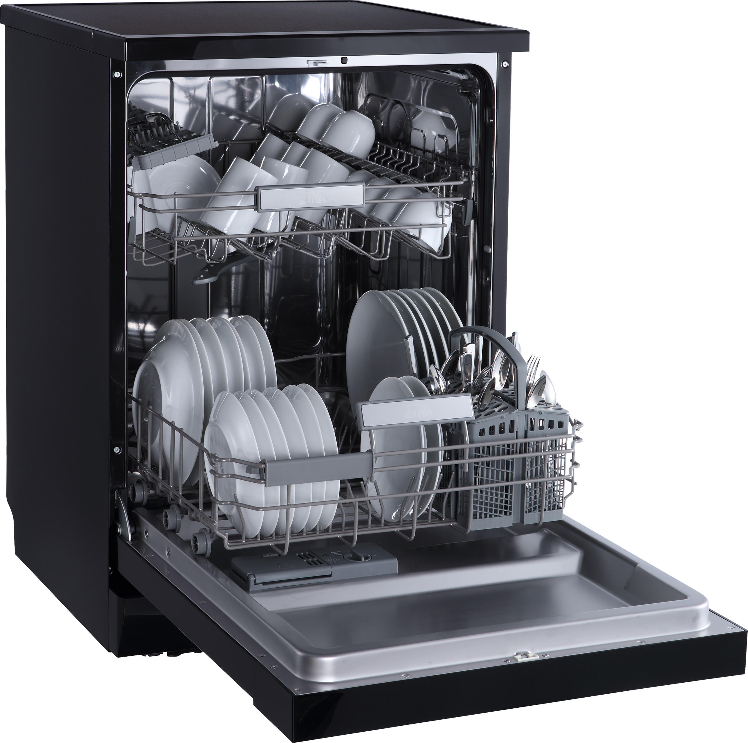 ETNA VWV142ZWA Vrijstaande vaatwasser - Zwart - 60 cm - 14 couverts