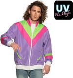 Boland - Trainingsjasje Retro dude paars (M) - Volwassenen - 80's & 90's - Disco