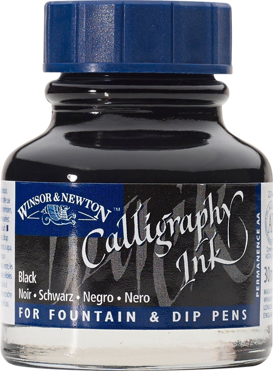 Winsor & Newton Kalligrafie Inkt 30ml Black - 0094376907285