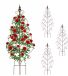 Relaxdays Planten Klimrek - Set van 4 - 100 x 40 cm - Metaal - Bruin