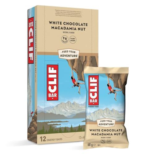 CLIF BAR White Chocolate Macadamia Nut Energiereep, 12 x 68 g