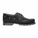 Timberland Men Authentic Boat Shoe Black Full Grain W Dark Brown-Schoenmaat 44