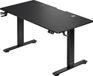 Casaria Zit sta bureau - Elektrisch Verstelbaar USB 140x60cm – Zwart