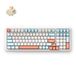 MCHOSE K99 V2 Gamen USB + RF Wireless + Bluetooth Toetsenbord Oranje, Wit