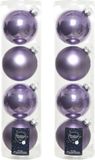 Decoris Kerstballen - 8 stuks - Lila/Paars - 10 cm - Glas