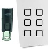 CombiCraft Stempel Lege checkbox of vierkant 10mm rond - zwarte inkt