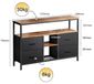 StarTech TV-meubel - Mediacentrum - 4 stoffenladen - Opbergruimte - 137 cm - Zwart