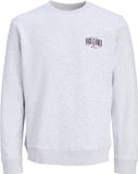 JACK&JONES - JJAERO SWEAT CREW NECK - Heren - Sweater - M - White Melange - Polyester/Katoen