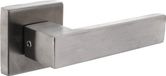 Intersteel Poignée de porte Amsterdam sur rosace massive carrée 53x53x10 mm inox brossé ferrures de porte arrière