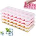 Unyqoos® Set de quatre porte-glaçons en silicone avec couvercles