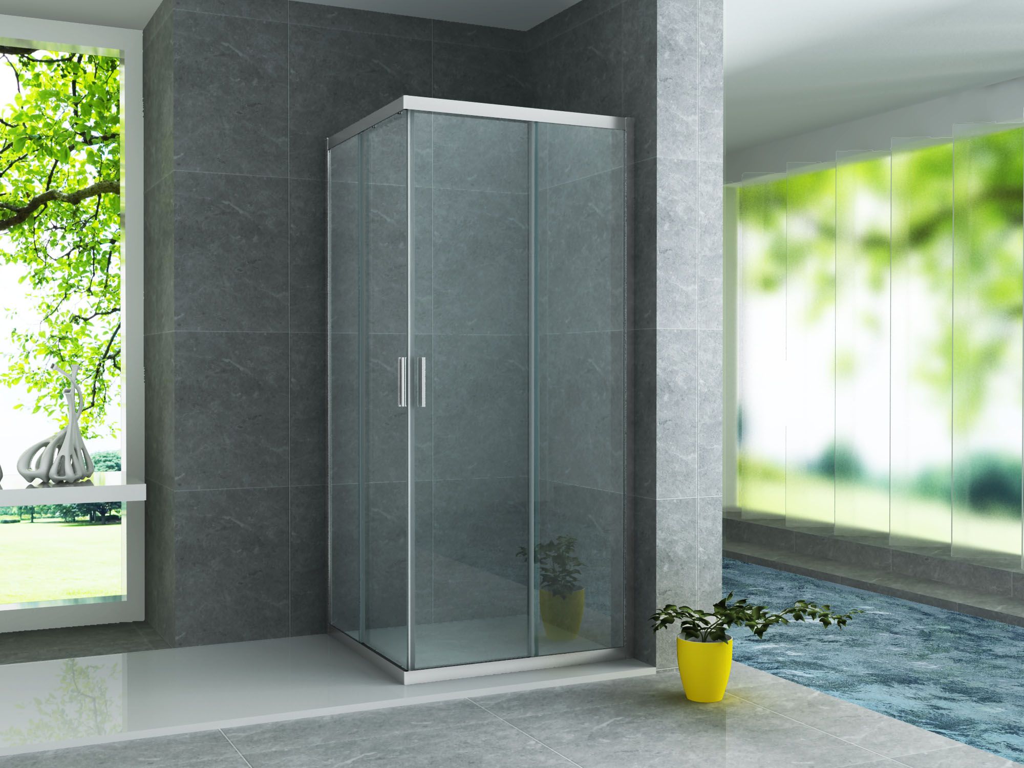 Creavit Aloni Douchecabine Vierkant 90x90 cm Chroom