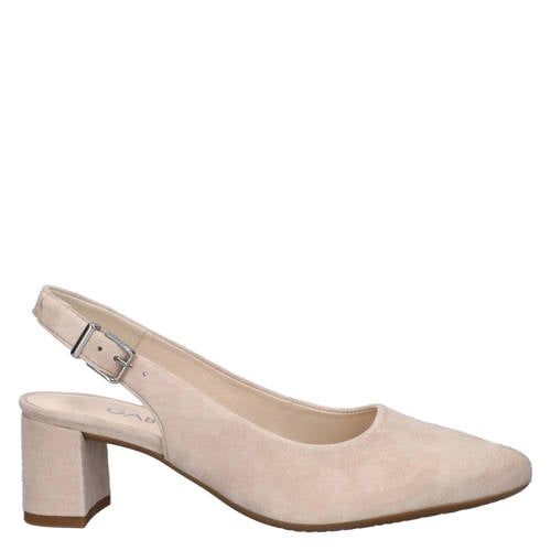 Gabor suède slingback pumps beige