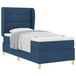 vidaXL Boxspringbed met matras, blauw, 180x200 cm, gestoffeerd