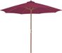 vidaXL Parasol met houten paal 300 cm bordeauxrood