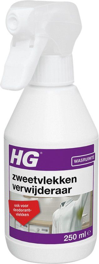 HG Zweetvlekkenverwijderaar - 250ml - Verwijdert zweet- en deodorantvlekken - Geschikt voor wit en gekleurd textiel