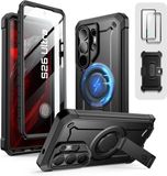 Supcase MagPro hoesje geschikt voor Samsung Galaxy S26 Ultra met screenprotector - Zwart