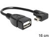 DeLOCK Cable Mini USB male angled > USB 2.0-A female OTG 16 83245