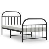 VidaXL Cadre de lit Métal Noir 90x190 cm