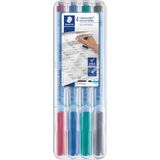 STAEDTLER Lumocolor 305 Correctable stiften – 4 kleuren, 1,0 mm