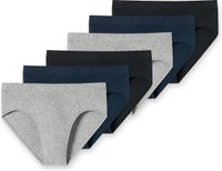 Schiesser Heren slip / onderbroek 6 pack 95/5 Cotton 3XL grijs / blauw / zwart