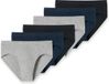 Schiesser Heren slip / onderbroek 6 pack 95/5 Cotton 3XL grijs / blauw / zwart