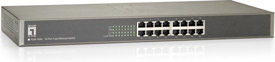 LevelOne FSW-1650 netwerk switch Unmanaged Fast Ethernet (10/100) Grijs