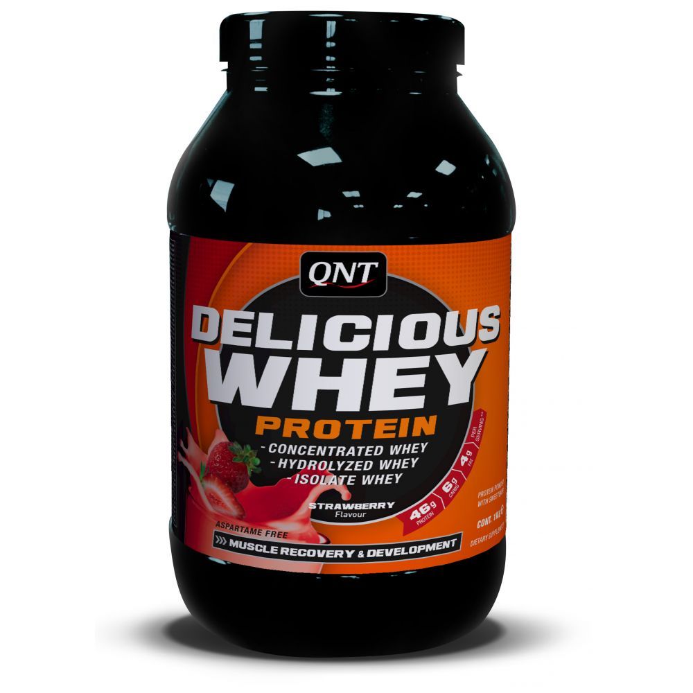 Qnt Delicious Whey Protein Powder Strawberry 908 gr