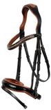 Harry's Horse Hoofdstel Black Cognac Cob Polyester Zwart