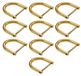 OEM D-ringen met schroef, 25 mm, goudkleurig, 10 stuks, voor lederbewerking