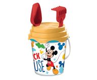 Mondo Toys 18535 Bucketset + wateremmer met waterreservoir van 17 cm, diameter 17 cm, met gieter, strandspeelgoed voor kinderen vanaf 3 jaar, strandset