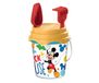 Mondo Toys 18535 Bucketset + wateremmer met waterreservoir van 17 cm, diameter 17 cm, met gieter, strandspeelgoed voor kinderen vanaf 3 jaar, strandset