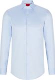 Hugo Boss HUGO Kason slim fit overhemd - twill - blauw - Strijkvriendelijk - Boordmaat: 38