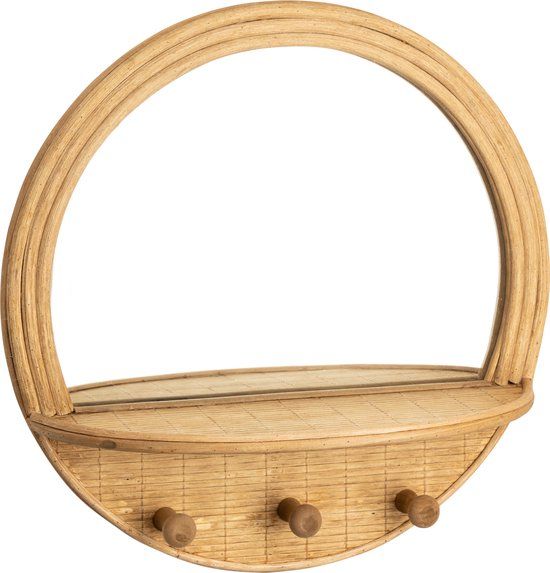 KidsDepot Wandrek Maja met Spiegel Rotan - Naturel