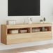 Maison Exclusive - Meuble TV mural avec éclairage LED, lot de 2, chêne Sonoma, 60 x 30 x 40 cm