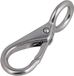 Boulon à œil à ressort - Crochet à ressort - Fixation fixe - Acier inoxydable de qualité marine - Taille 0 - Argent