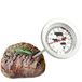 COM-FOUR® Thermomètre de cuisson en acier inoxydable, thermomètre à viande | thermomètre de grill - aiguille à viande - 10 cm