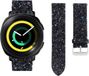 Strap-it bracelet en cuir pailleté pour Samsung Gear Sport - noir