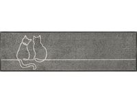 wash+dry Kleen-Tex wash+dry Lovetails Rubberen Mat Binnen/Buiten Rechthoekig Grijs 35 x 120 cm
