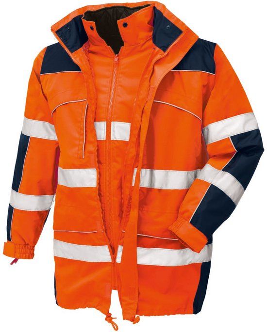 texxor Waarschuwingsweddenschaprschutzparka Doelpuntonnaar Leuchtoranje/Navy