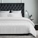 Damier Satijn beddengoed 200 x 200 cm wit