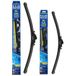 Goodyear Essuie-glaces Voiture 600 450 mm, Jeu de 2 Balais d'essuie-glace plats Avant avec Haute Adhérence par Tous les Temps, Visibilité et Durabilité Maximales, Système Multi-Adaptateur