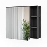 Vicco Karen Spiegelkast – 80 x 75 cm Antraciet/wit