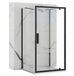 Rea Rapid Swing Noir 120X80 - 195 cm - Cabine de douche en U - Rectangulaire - Noir