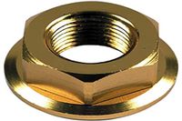 Moer wielas aluminium goud geanodiseerd - M12x1,25